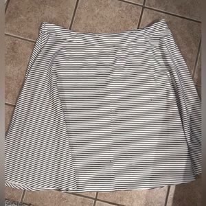 Black and white striped skirt